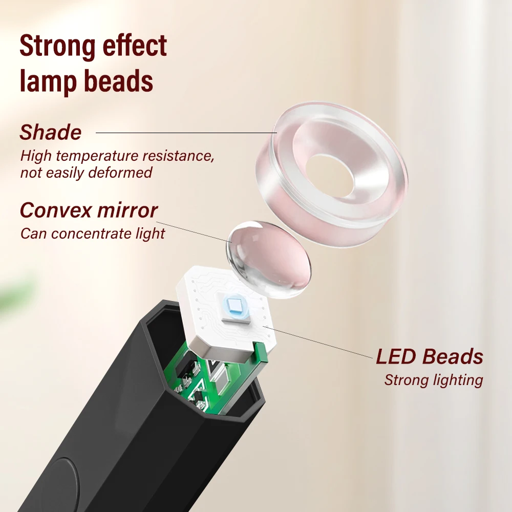 YIKOOLIN مصباح أظافر LED محمول