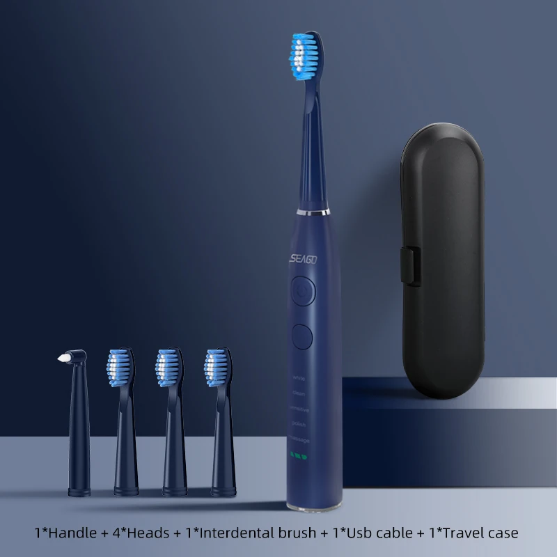 فرشاة أسنان كهربائية صوتية Seago SG-575 قابلة للشحن USB للبالغين