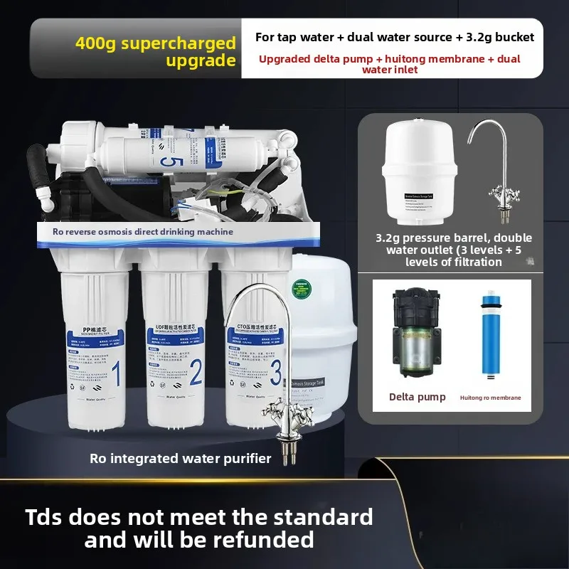 220V Yingchun Home RO Reverse Osmosis Water Filter Kitchen Tap Water Purification Pure Drinking Water Equipment