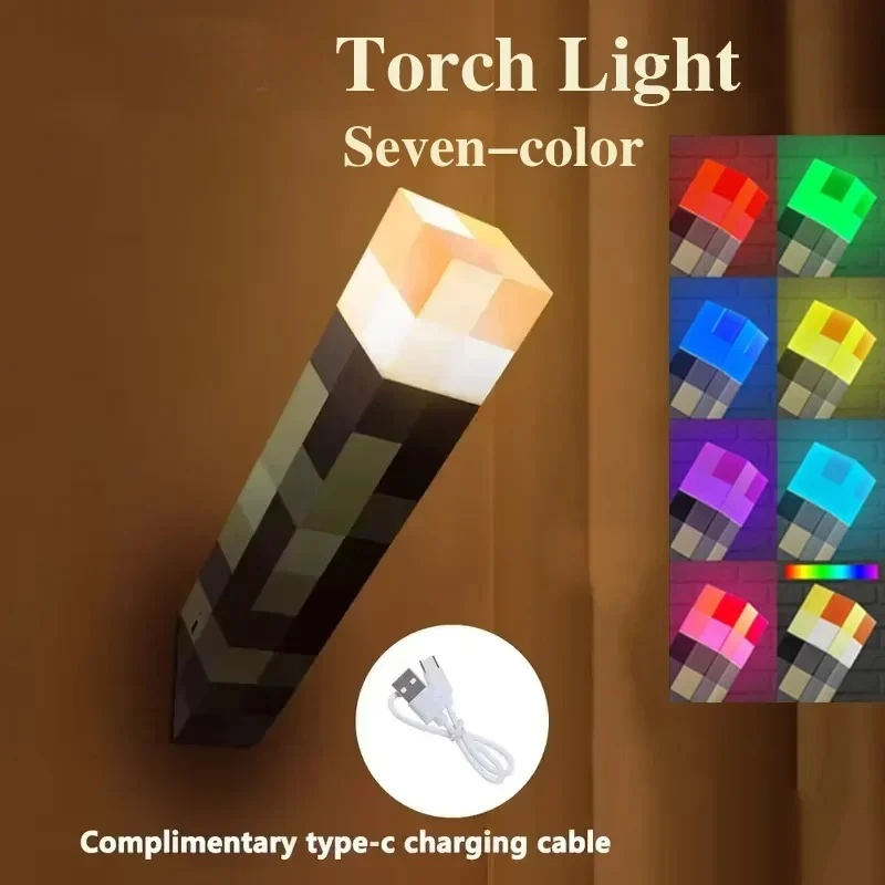 مصباح ليلي LED شعلة USB مشبك