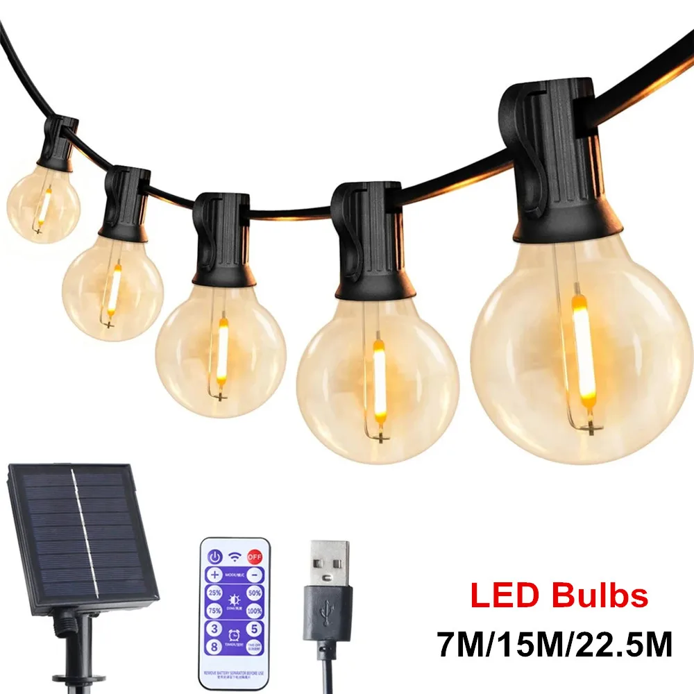 أضواء فناء شمسية G40 USB 8 أوضاع