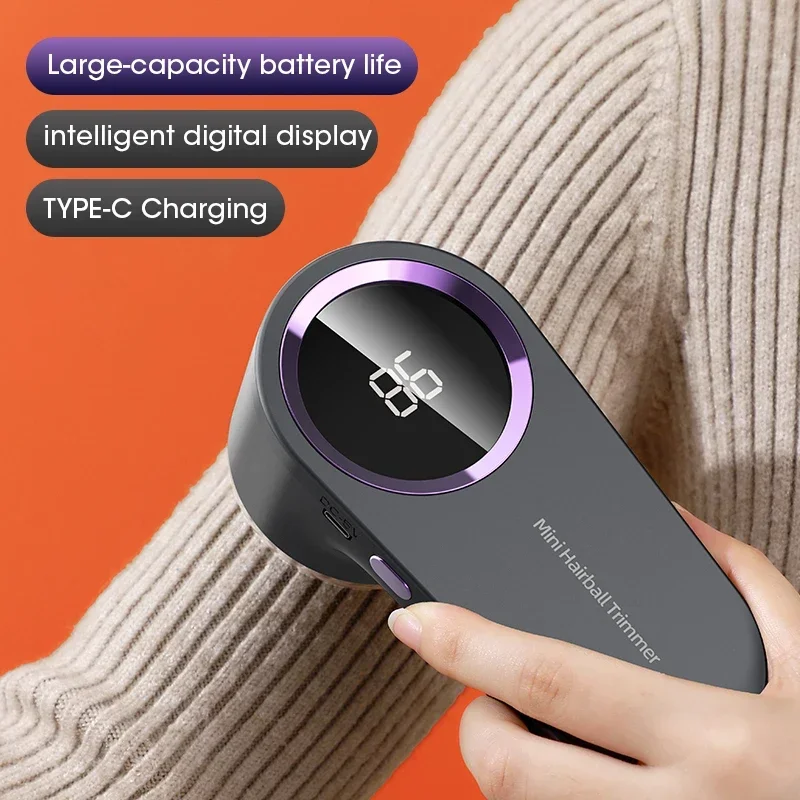 مزيل وبر كهربائي مزود بشاشة LED، قابل للشحن USB