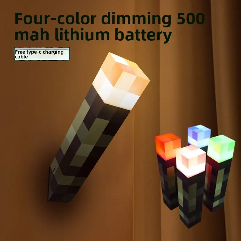 مصباح ليلي LED شعلة USB مشبك
