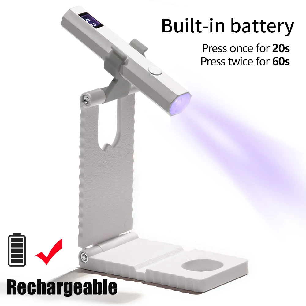 YIKOOLIN مصباح أظافر LED محمول