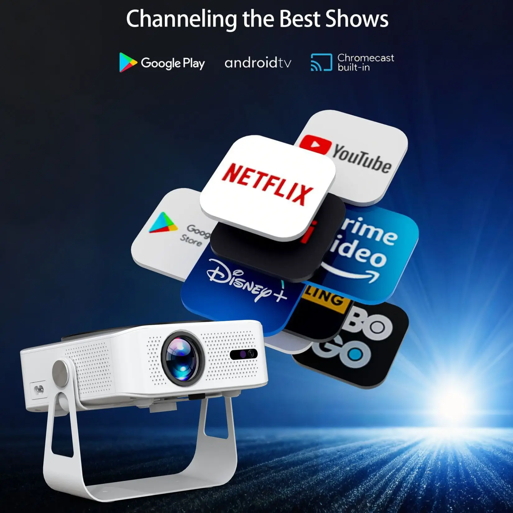 جهاز عرض 4K ذكي أندرويد WIFI Gimbal