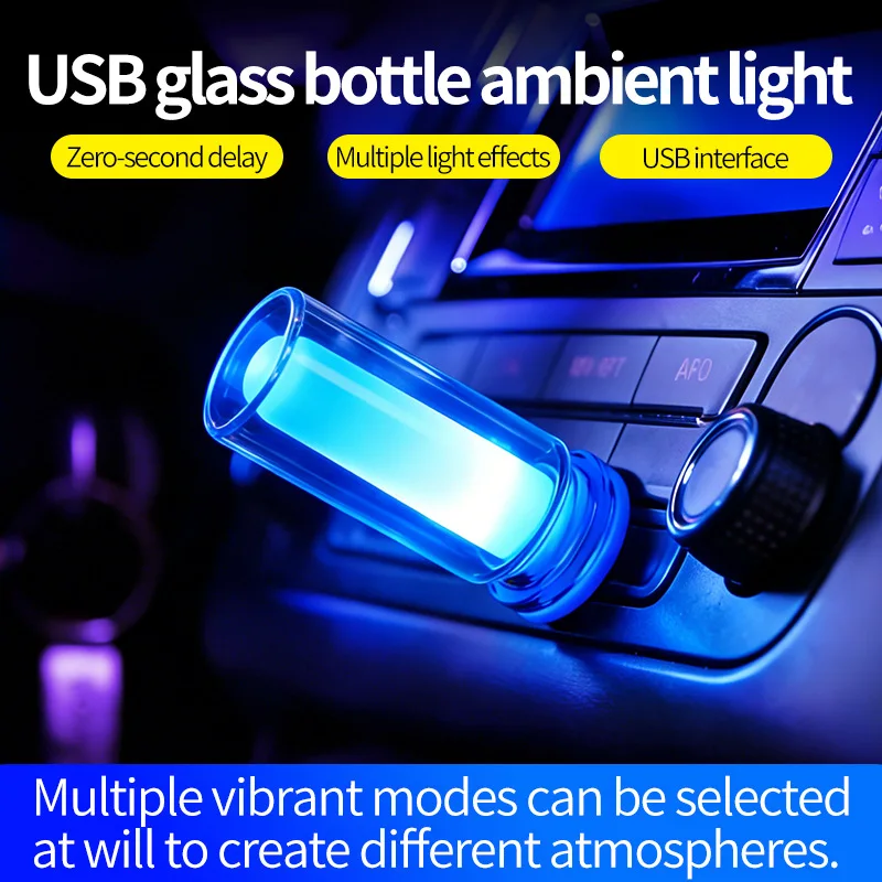 إضاءة محيطة LED RGB USB 10 أوضاع مفتاح لمس 5 فولت