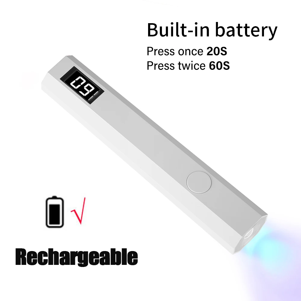 YIKOOLIN مصباح أظافر LED محمول