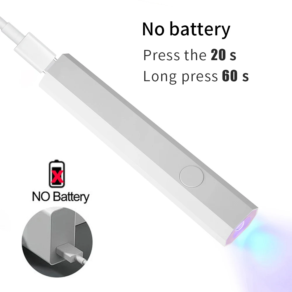 YIKOOLIN مصباح أظافر LED محمول