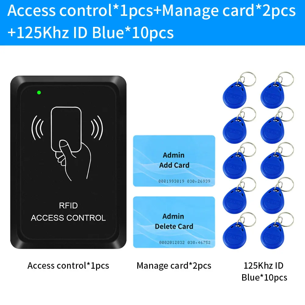 RFID Access Control Opener EM ID Card 125Khz Door Keypad Proximity Code Access Control Reader with Add&Del Master Card 1500 User