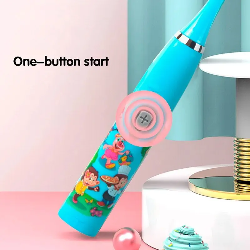 Stone's Store فرشاة أسنان أطفال كهربائية موجات صوتية USB قابلة للشحن