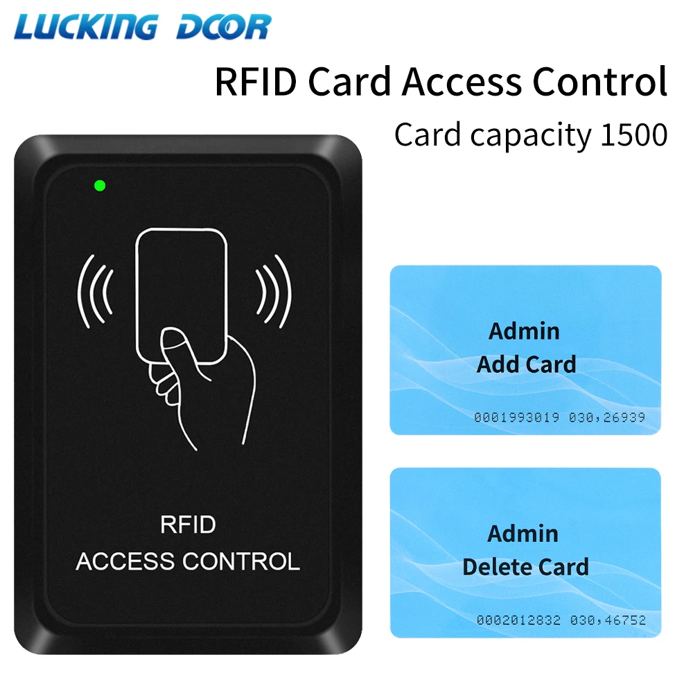 RFID Access Control Opener EM ID Card 125Khz Door Keypad Proximity Code Access Control Reader with Add&Del Master Card 1500 User