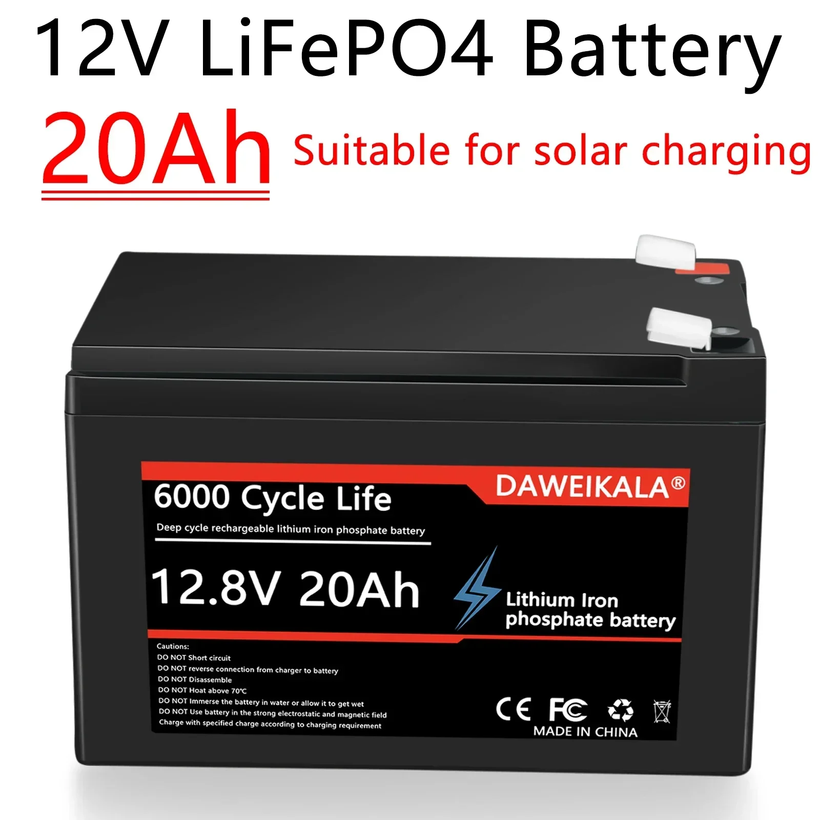 بطارية ليثيوم 12 فولت 20 أمبير LiFePO4 DeepCycle