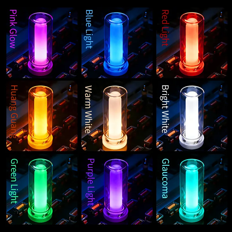 إضاءة محيطة LED RGB USB 10 أوضاع مفتاح لمس 5 فولت