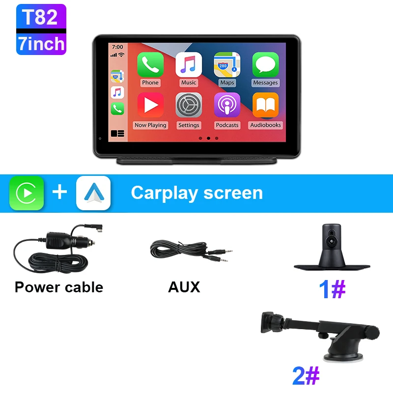 JMCQ 10 inch Carplay Car Smart Screen multimedia Video player Wireless Carplay Android Auto Car Radio for Apple Android Stereo