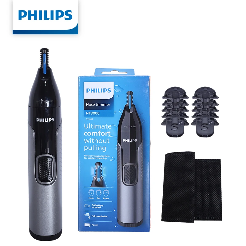 Philips Nose Trimmer PHPNT365016/5600/5650 for Nose hair Ear hair Beard Sideburns Eyebrows Hairline Safe Precision Trim Washable