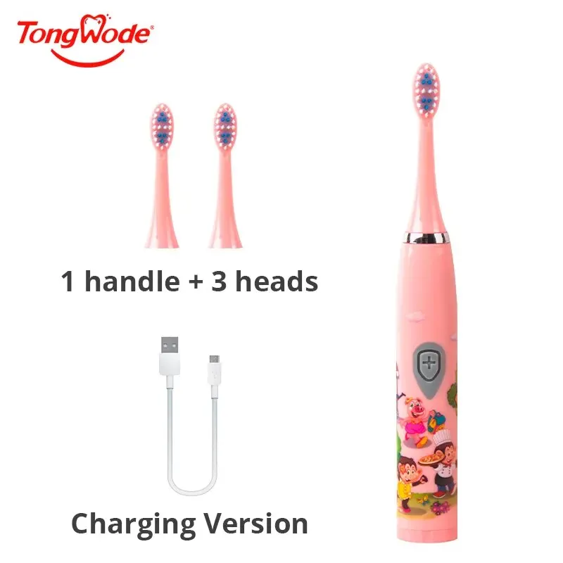 Stone's Store فرشاة أسنان أطفال كهربائية موجات صوتية USB قابلة للشحن