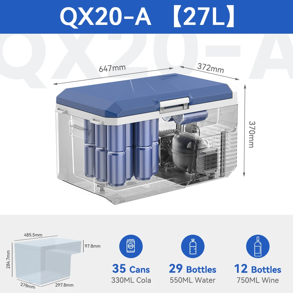 ثلاجة سيارة وفريزر زكامب QX-A 12/24 فولت للتخييم