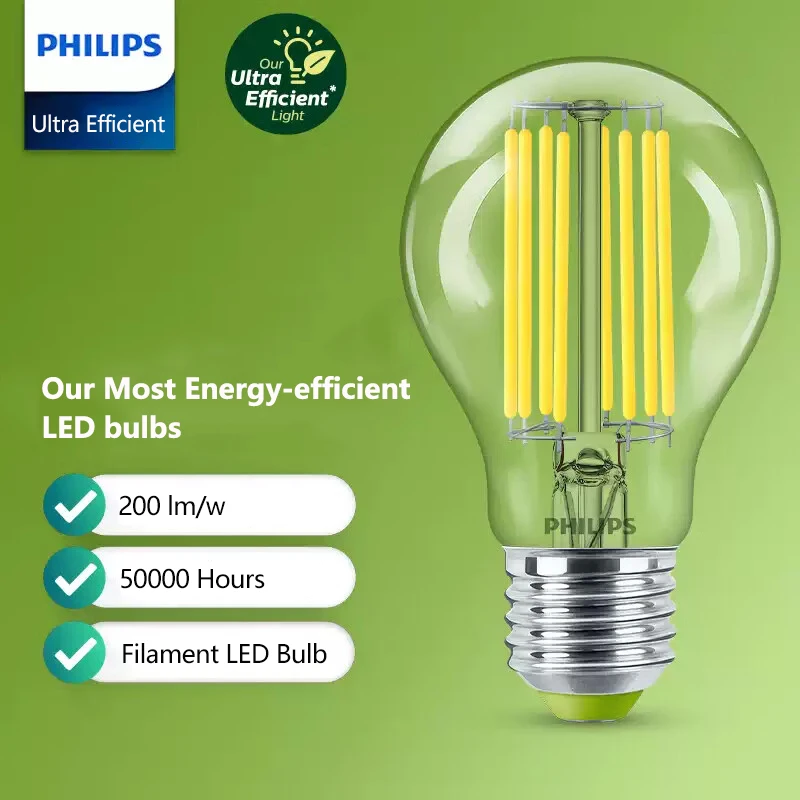 لمبة A60 E27 4 واط LED زجاج كلاسيك أبيض موفرة للطاقة
