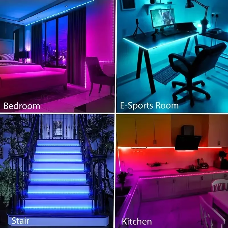 إضاءة LED ذكية RGB USB تحكم عن بعد مزامنة موسيقى