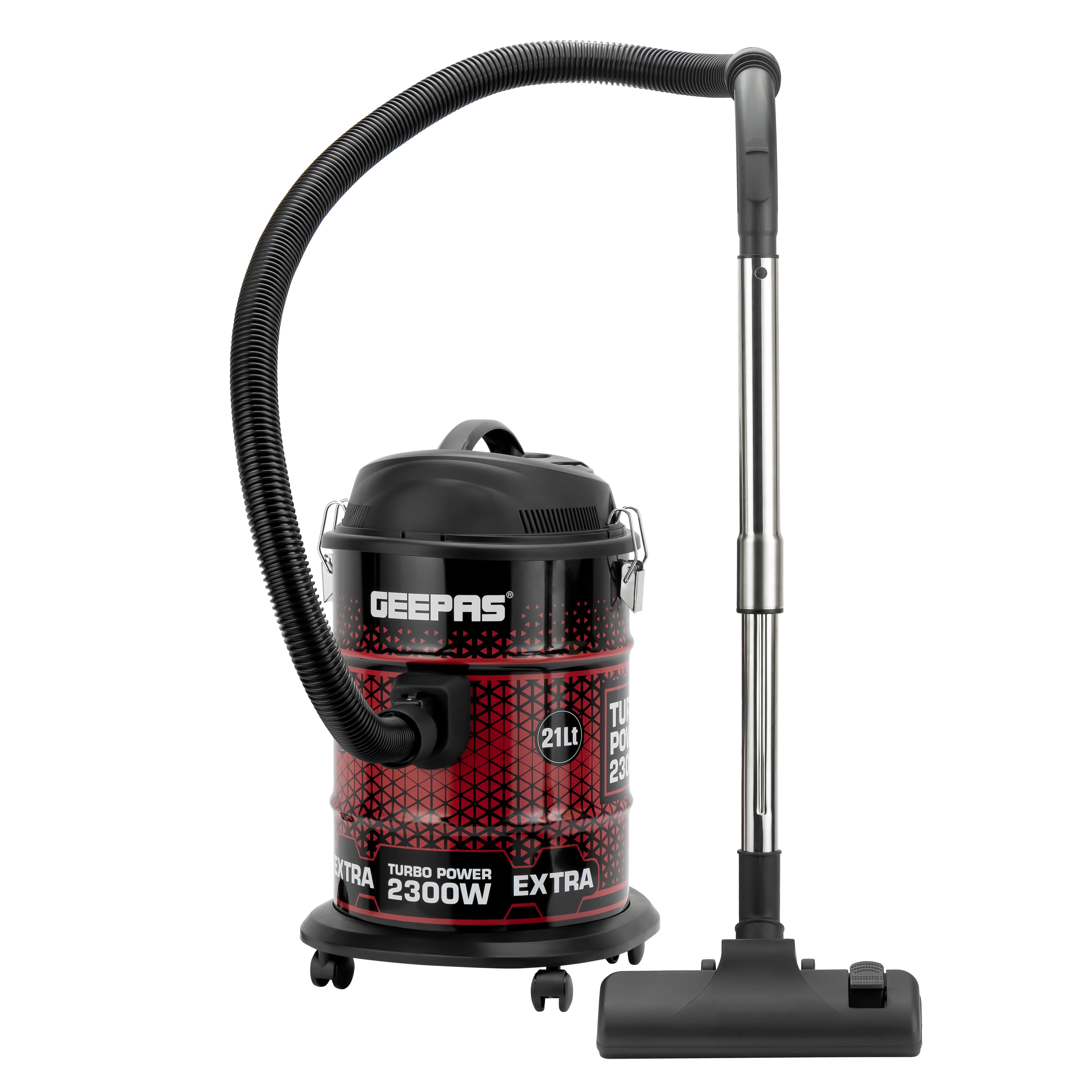 Geepas Drum Vacuum Cleaner 21L 2300W Red | JZF Store