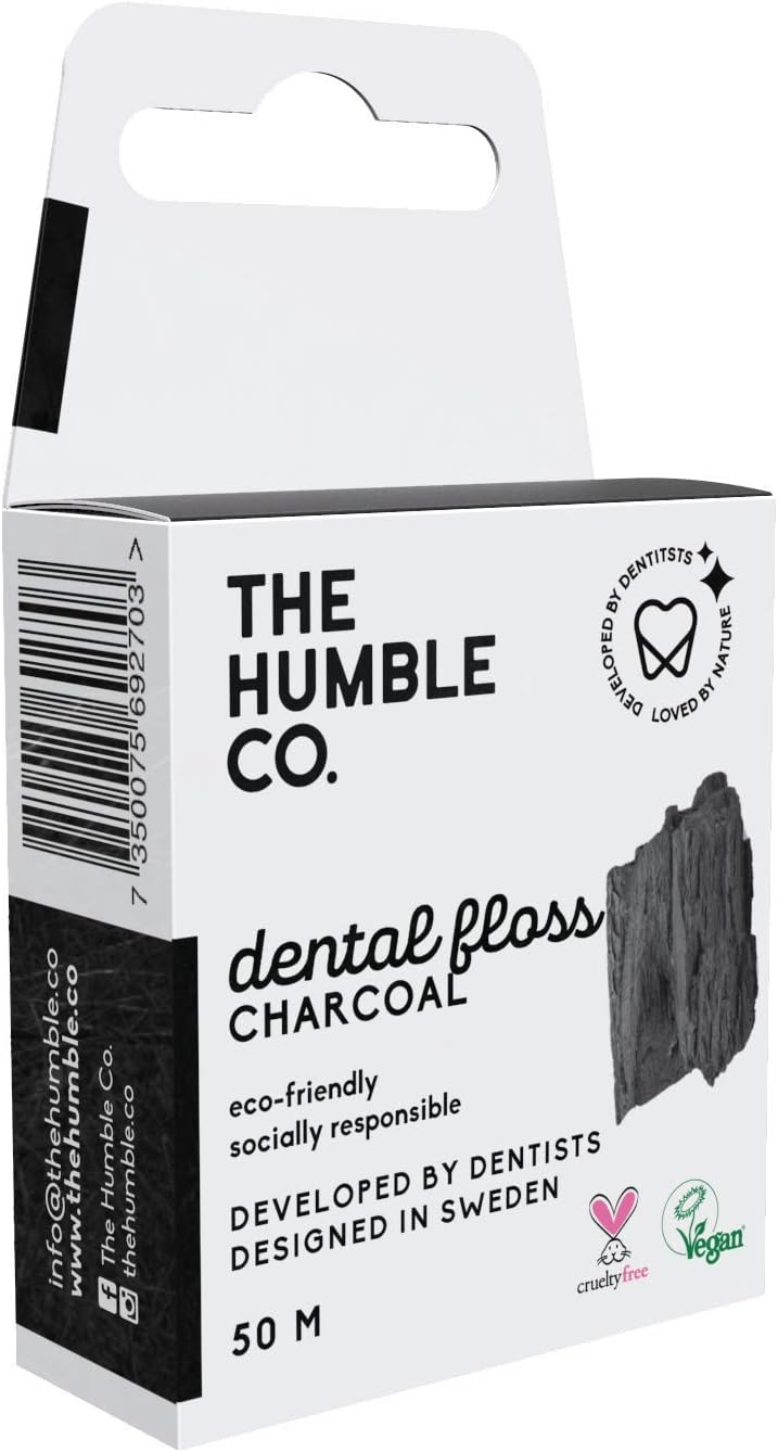  خيط الأسنان بالفحم 5 أمتار (معتمد من اطباء الاسنان)   – The Humble Co. 