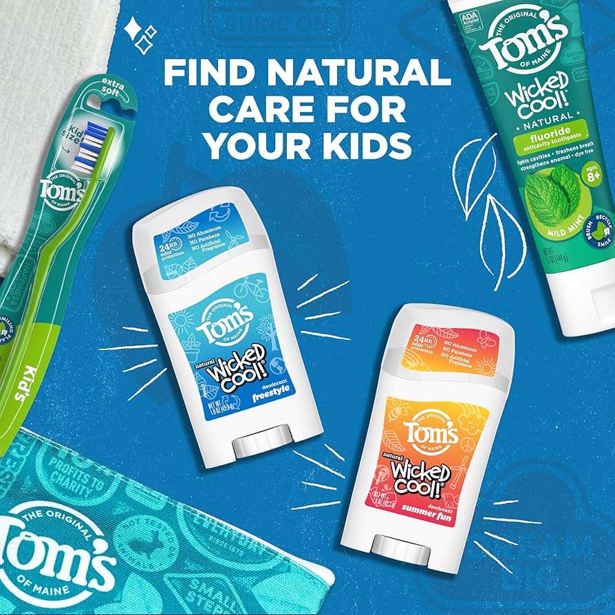  Tom’s of Maine - Deodorant for Kids مزيل عرق نباتي 100% للأطفال 