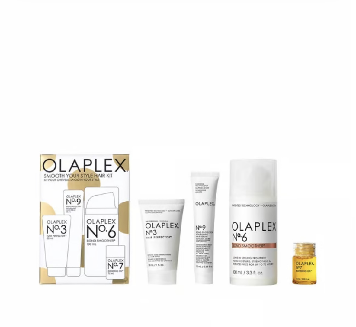 مجموعة اولابليكس لتنعيم شعرك وترميمه وتصفيفه - olaplex