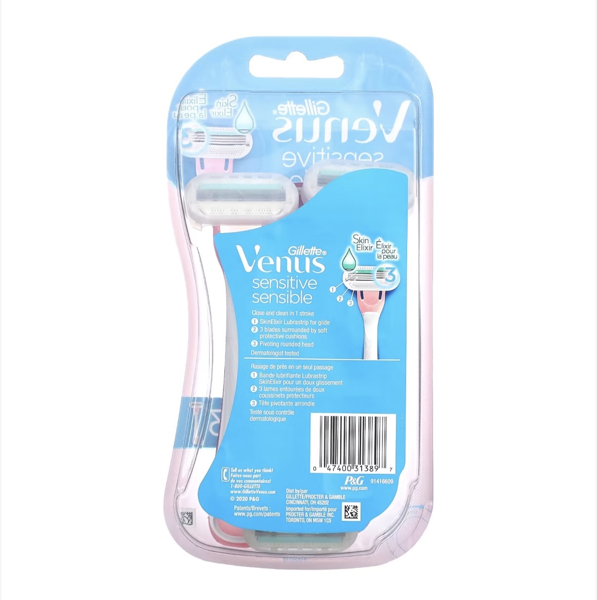  3 شفرات حلاقة SkinElixir من Venus للبشرة الحساسة 