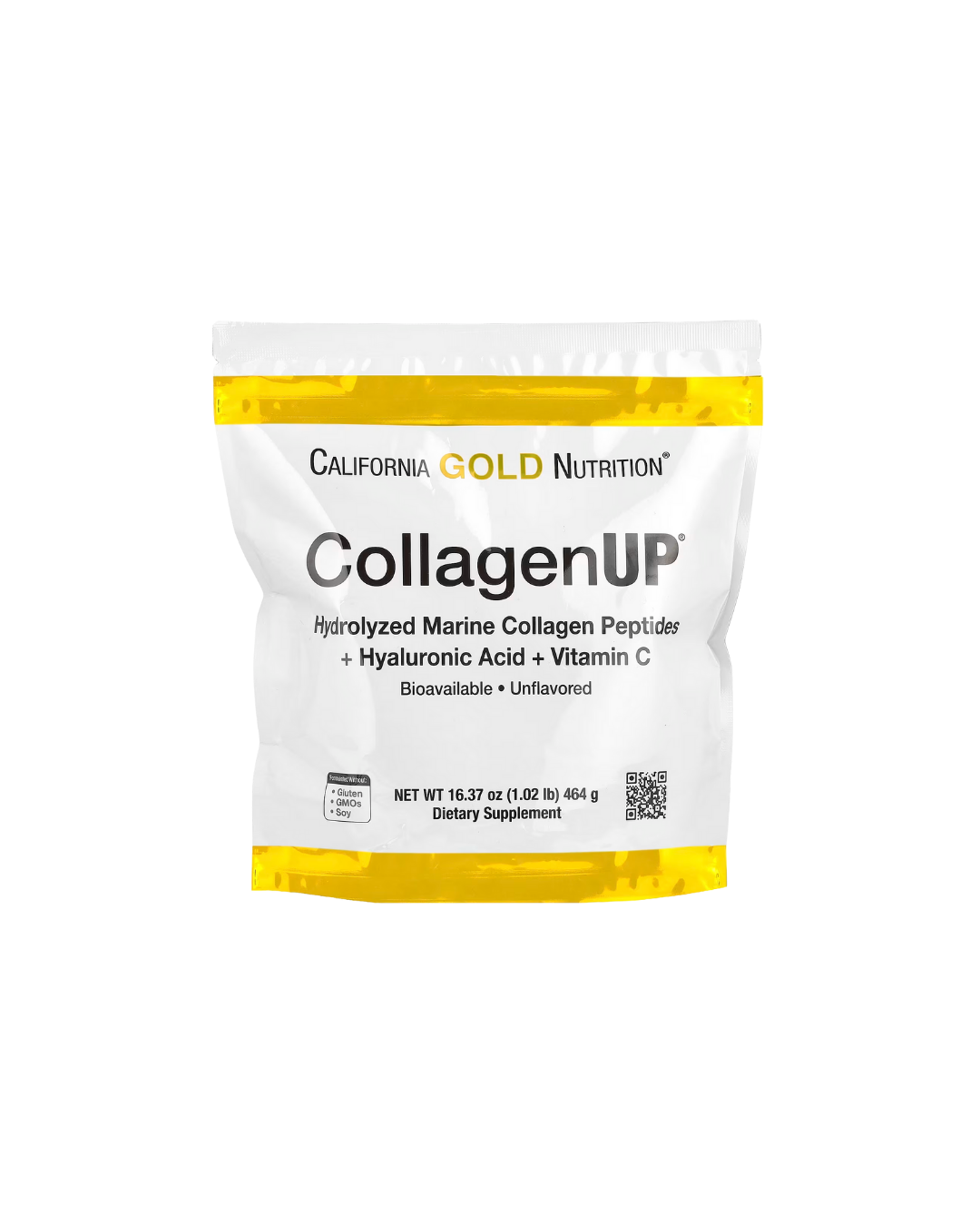  CollagenUP، بيبتيدات كولاجين بحرية متحللة مع حمض الهيالورونيك وفيتامين جـ، بدون نكهات، 16.37 أونصة (464 جم) 