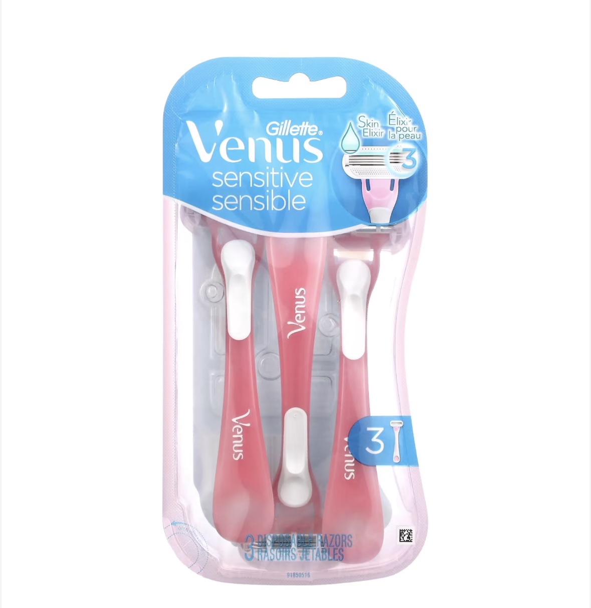  3 شفرات حلاقة SkinElixir من Venus للبشرة الحساسة 