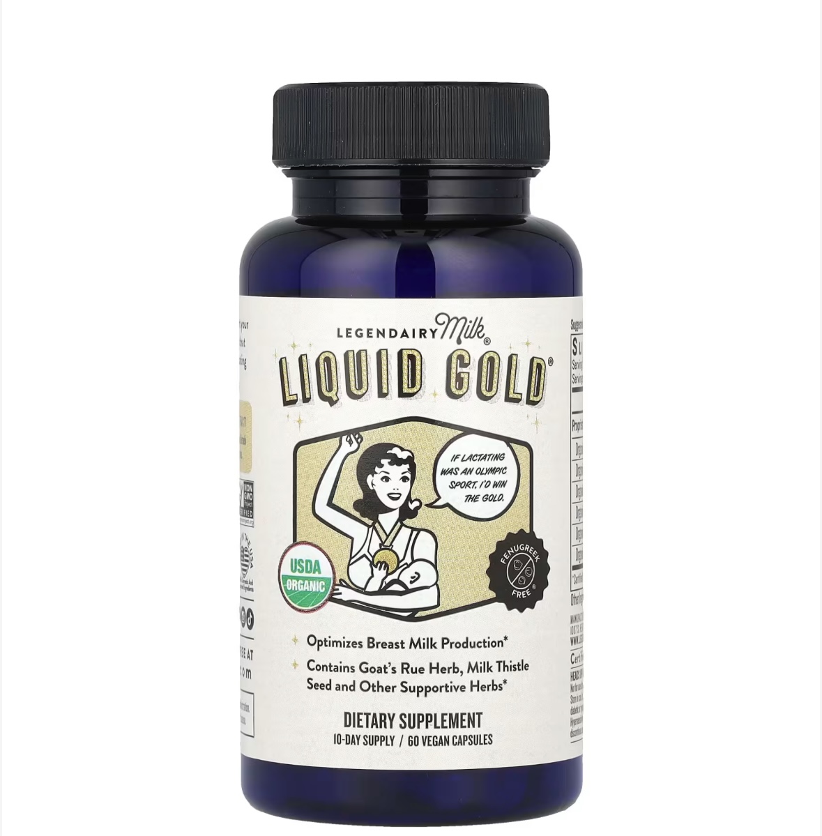  مكمل غذايي للمرضع ليجينداري ميلك Liquid Gold® ، 60 كبسولة نباتية 