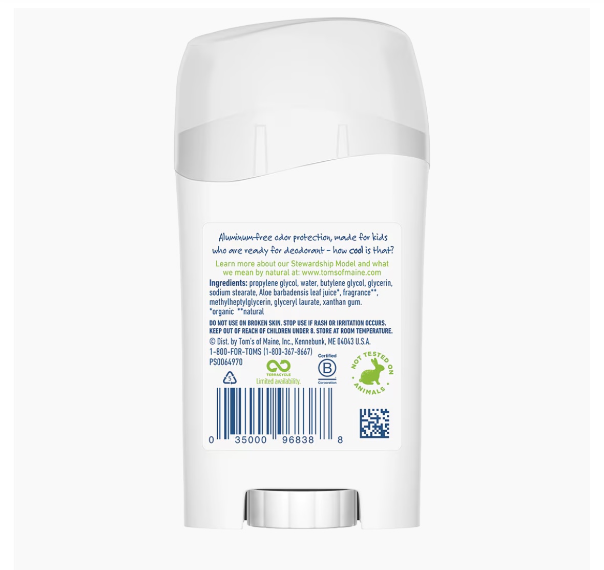  ‏Tom’s of Maine - Deodorant for Kids مزيل عرق نباتي 100% للأطفال بالفايتمن سي 