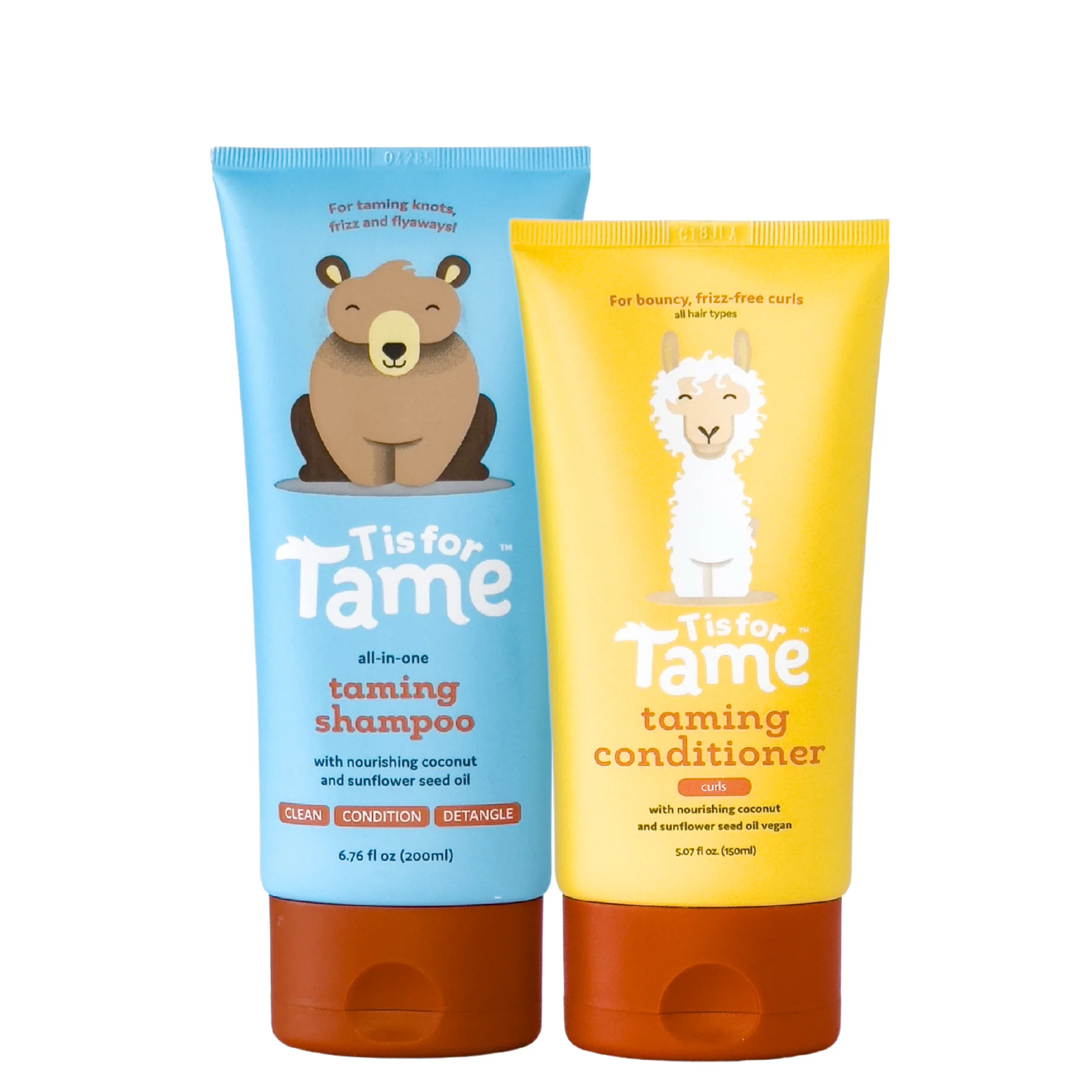  مجموعة تنعيم الكيرلي للأطفال ( شامبو + بلسم) من t is for tame 