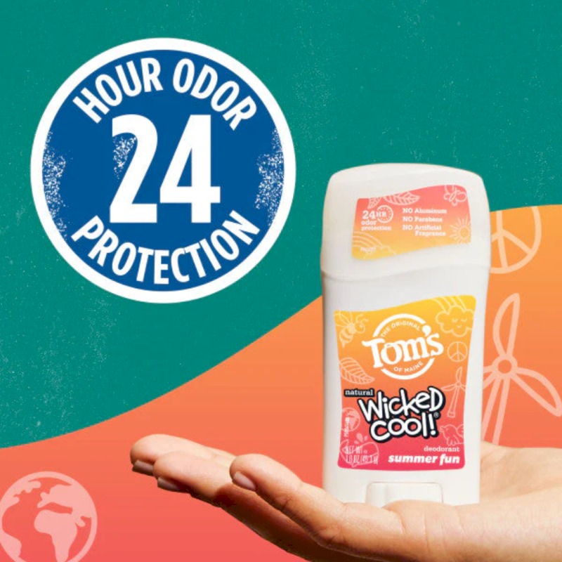  ‏Tom’s of Maine - Deodorant for Kids مزيل عرق نباتي 100% للأطفال بالفايتمن سي 