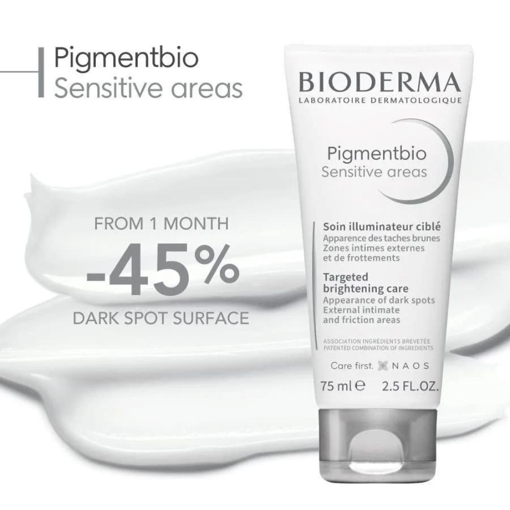  كريم من Bioderma لتفتيح تصبغات المناطق الحساسة PIGMENTBIO SENSITIVE AREAS 75ML 