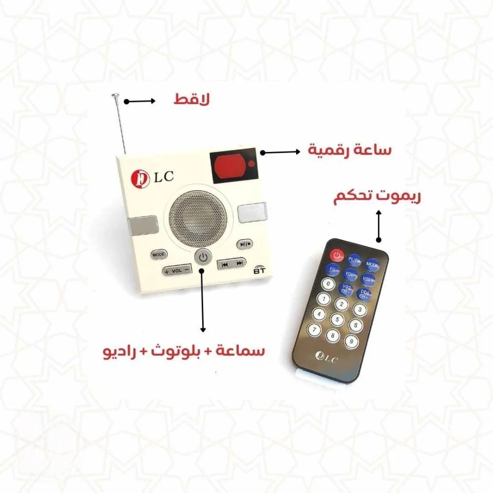 فيش جداري راديو ومدخل فلاش وسماعة DLC