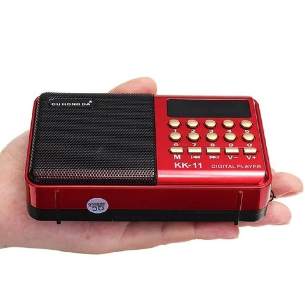 راديو صغير متنقل – (أحمر/أسود/ازرق) – 3 وات – usb