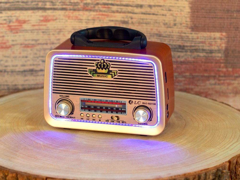 راديو زمان مع مكبر صوت بلوتوث مزود بمدخل ذاكرة و aux و يو اس بي - DLC-