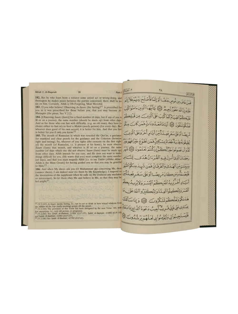 مصحف وتفسير معاني القران مع نص عربي باللغة الإنجليزية