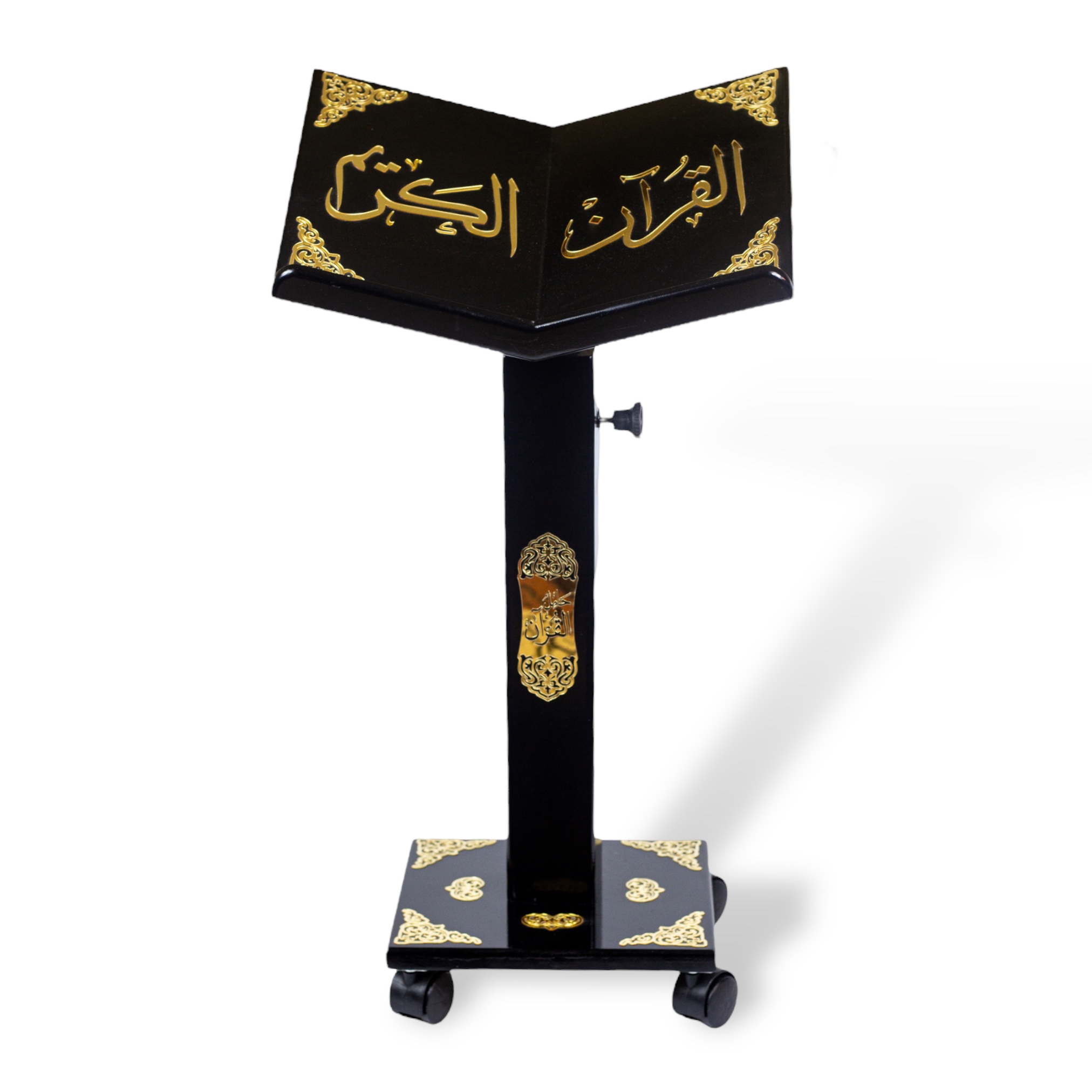 حامل القرآن الكريم مع زخرفة أكرليك ذهبية ثلاثية الأبعاد