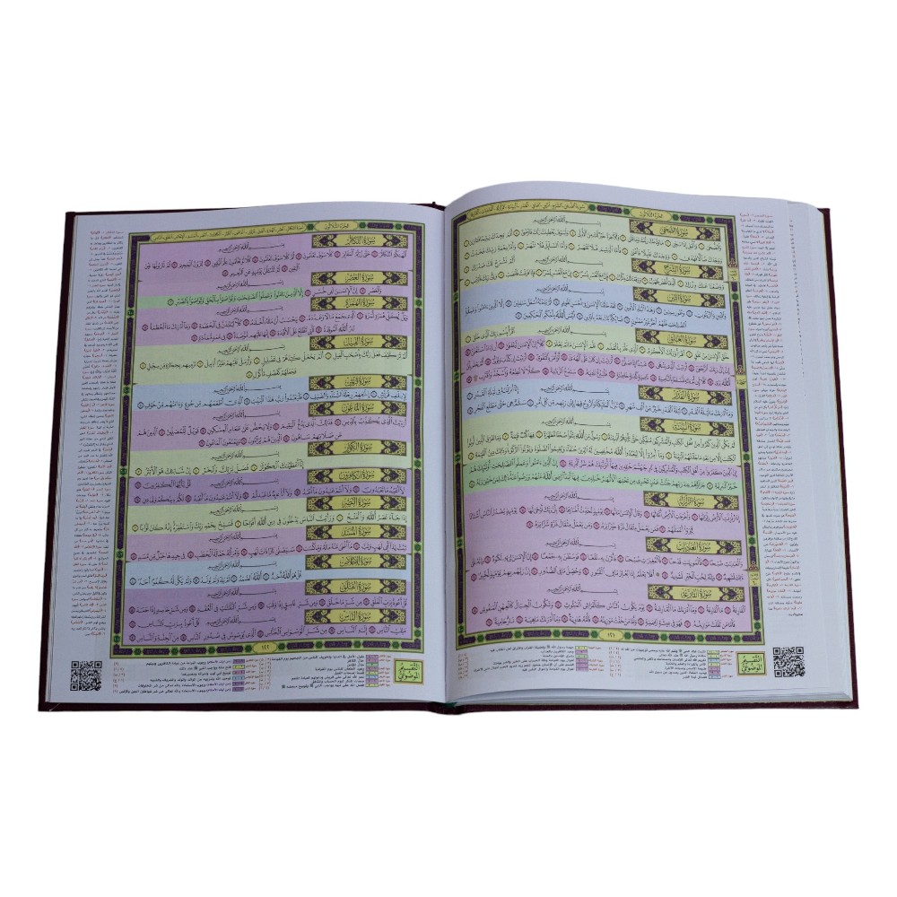 مصحف القيام والتقسيم الموضوعي للآيات حجم  35*25 سم