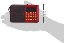 راديو صغير متنقل – (أحمر/أسود/ازرق) – 3 وات – usb