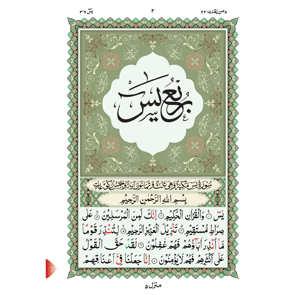 القاعدة النورانية وتطبيقاتها على ربع يس – باللغة الأردية