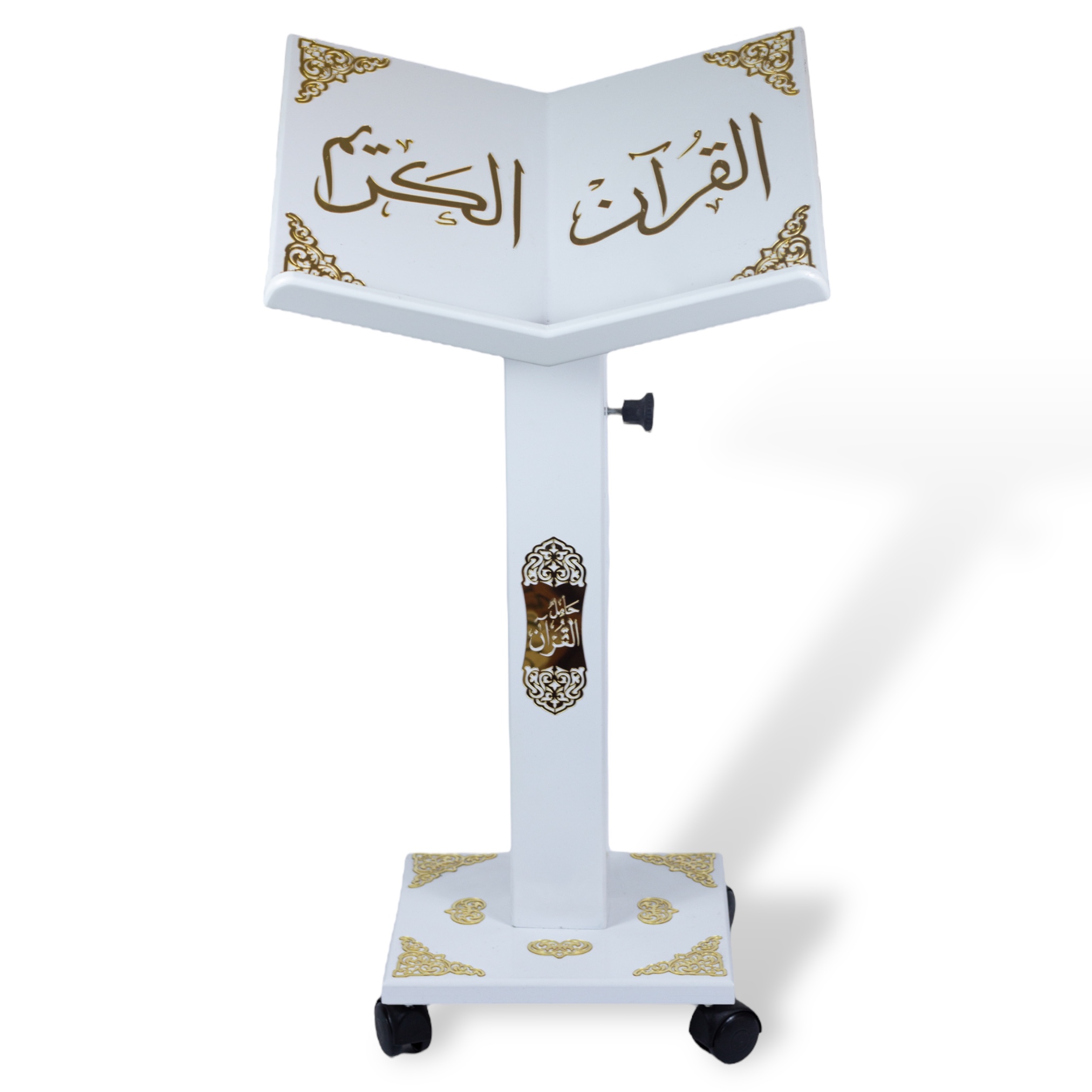 حامل القرآن الكريم مع زخرفة أكرليك ذهبية ثلاثية الأبعاد