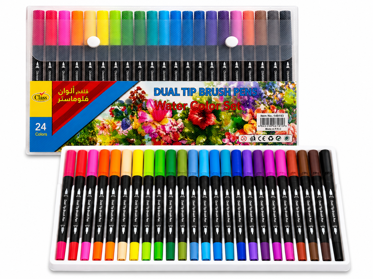 طقم ألوان فلوماستر مائية 24 لون - Marker Set – 24 Colors