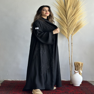 عباية-رويال-فلور-تحفة-التطريز-زوري-zore