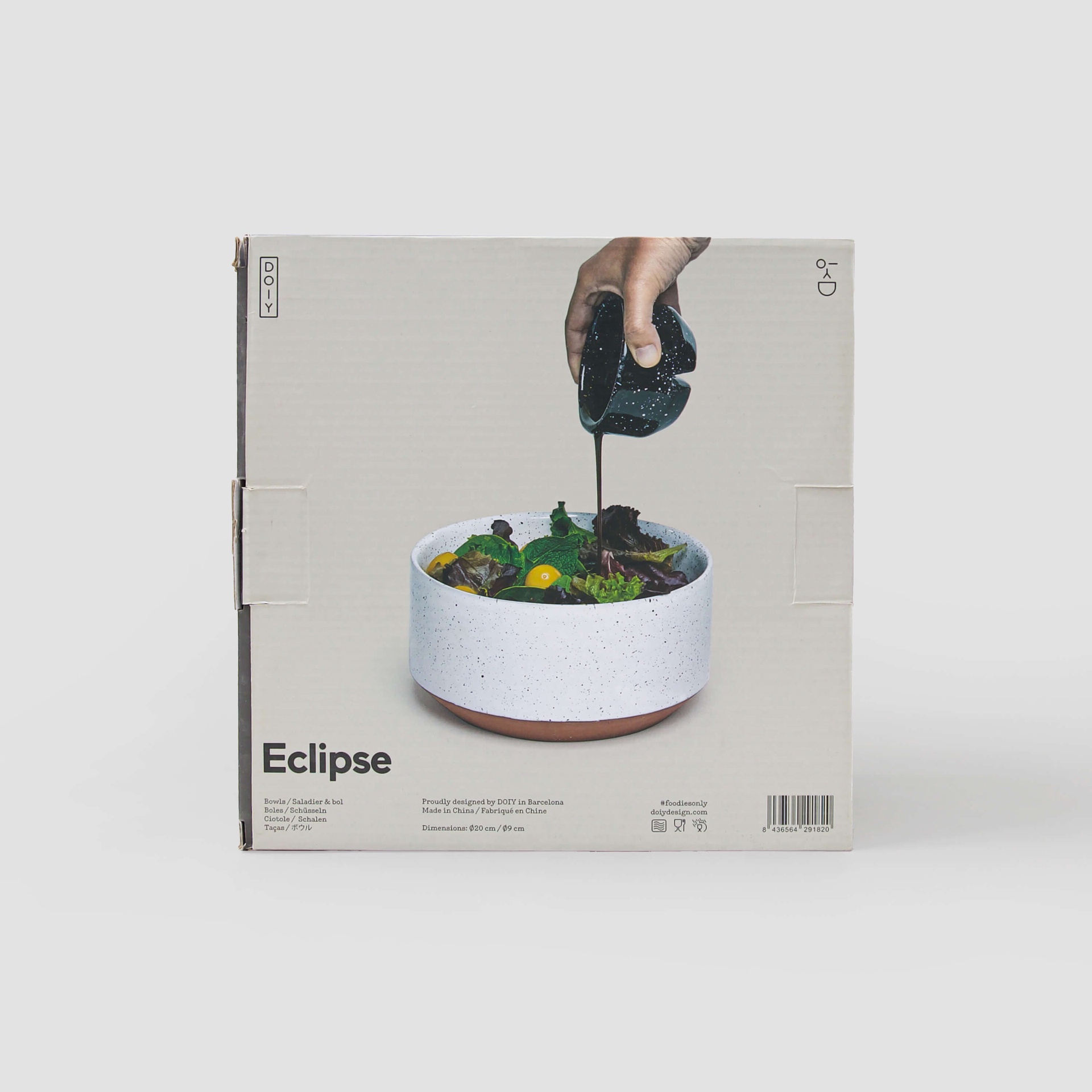 طبق Eclipse أبيض – منظر جانبي