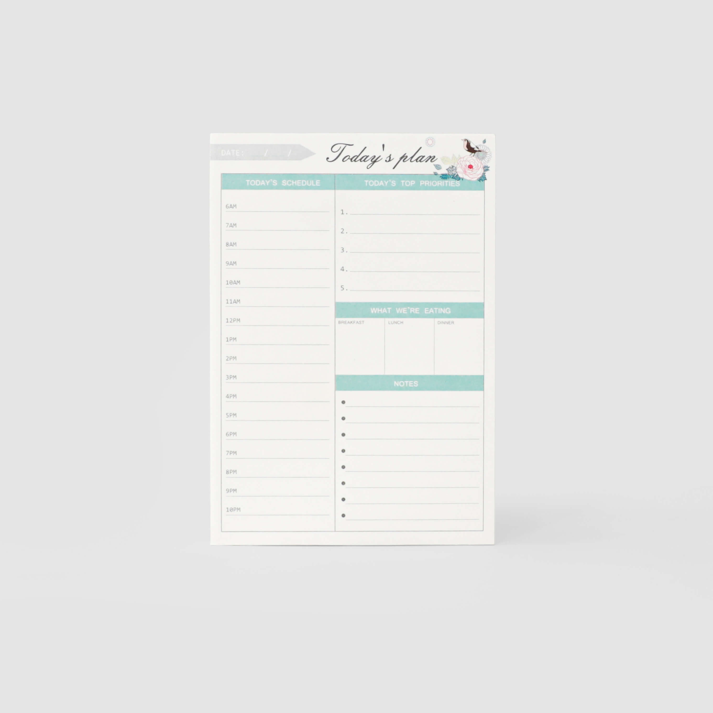 مفكرة Today's Plan بجدول ساعات وأولويات