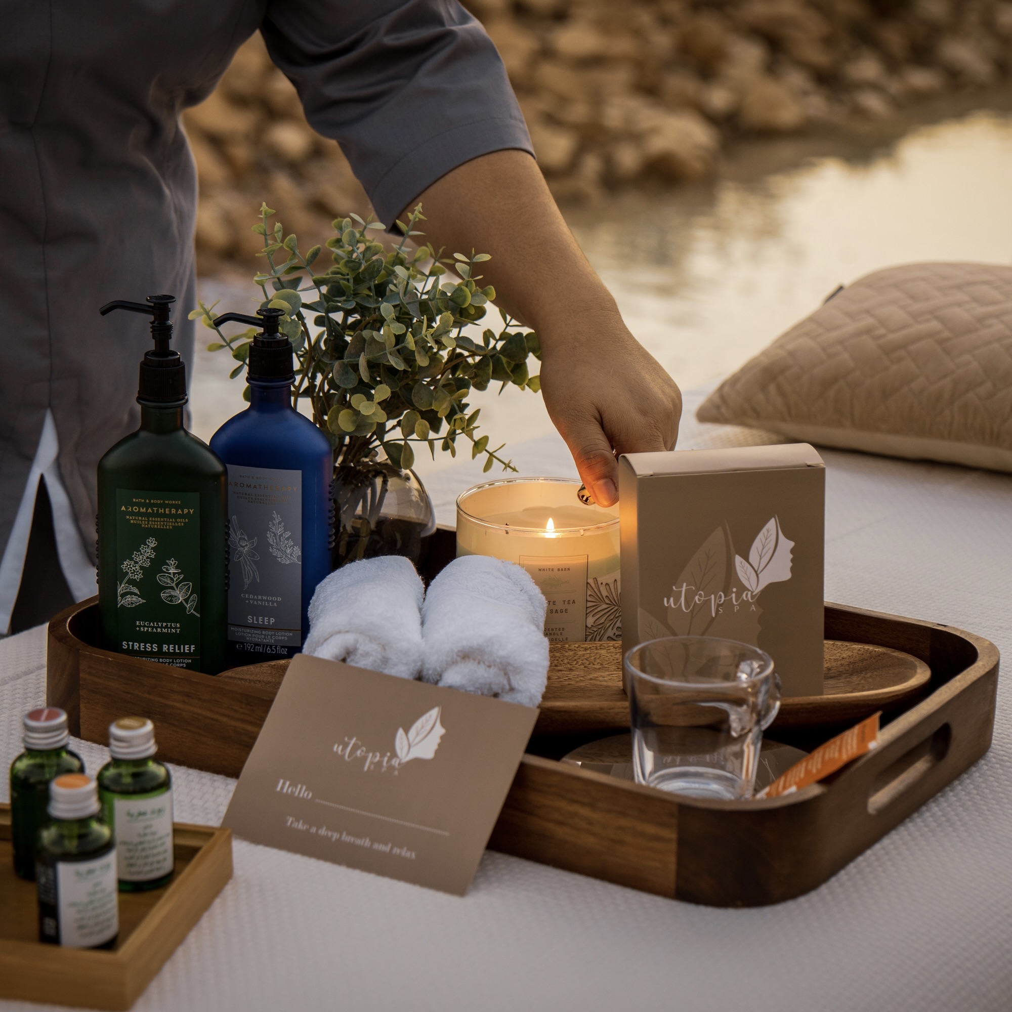 لقطة إضافية: مساج الأحجار الساخنة من utopia spa من رسيل للهدايا