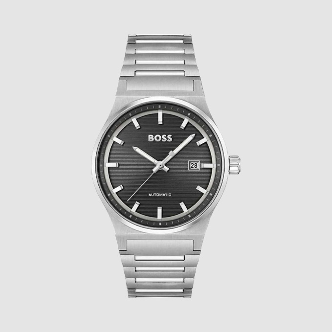 ساعة Hugo Boss Candor أوتوماتيك مينا أسود